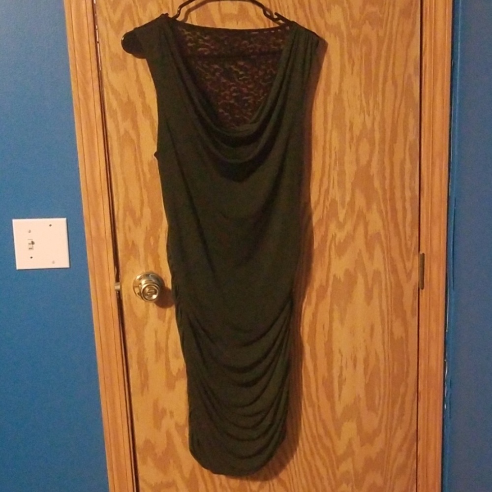 Dark green dress from express